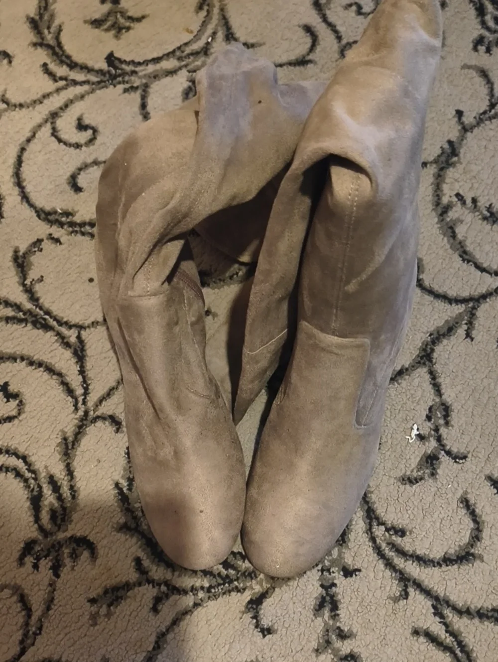 Ivanka Trump Women's Taupe Suede Over-the-Knee Boots